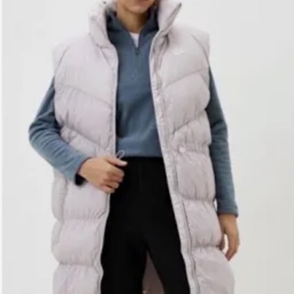 Nike Sportswear Nsw Pink Therma-fit Wind Long Puffer Vest, large